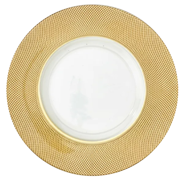 Bajo plato - Filo ancho dorado